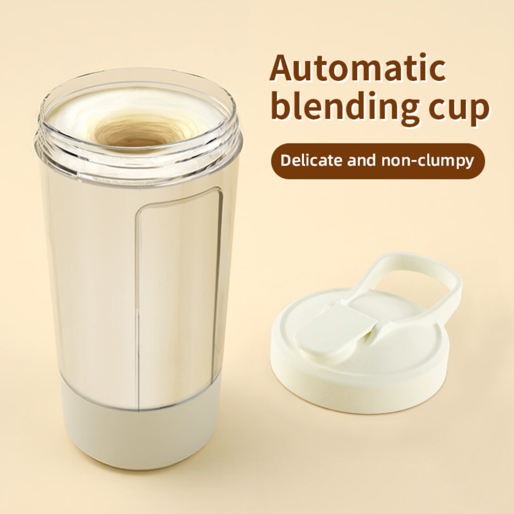 White 500ml USB-Powered Self-Stirring Mug with Lithium-Ion Battery for Fitness Drinks & Protein Shakes Kitchen Appliance