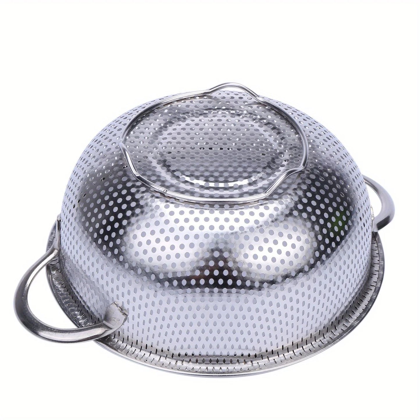 Stainless steel kitchen filter basket, durable & easy-to-clean colander for fruits, veggies, rice, & draining cutlery