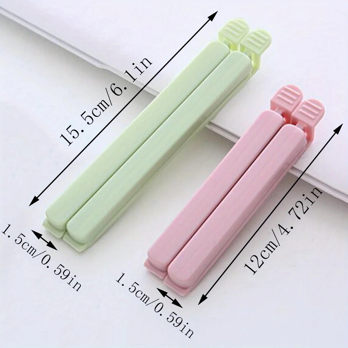 15pcs Food Bag Sealing Clips Set, Plastic Chip Bag Clips for Snack and Kitchen Storage Organization Accessories