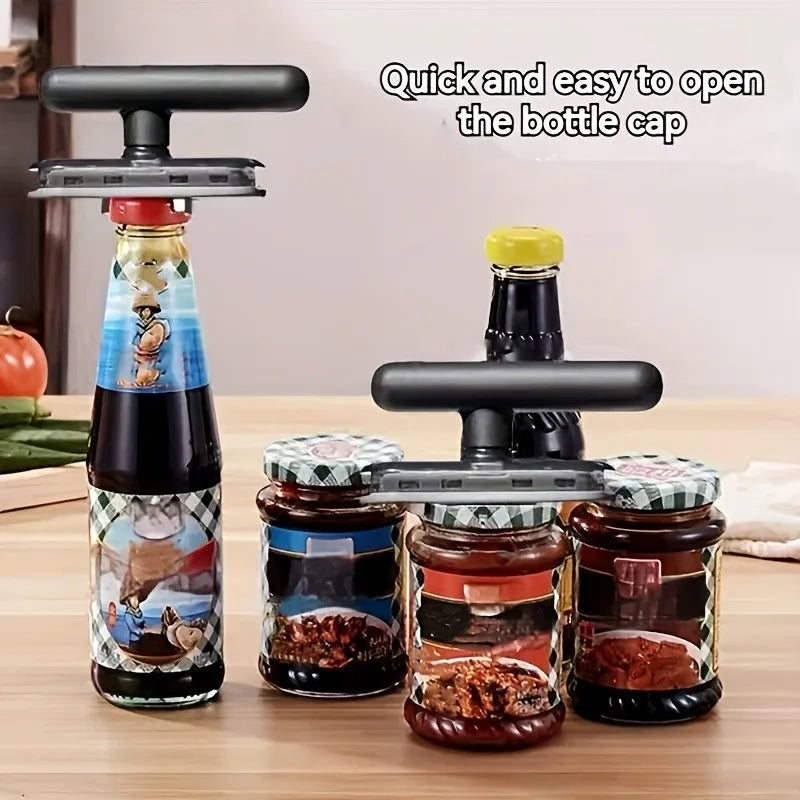 Easy Grip Jar Opener - Effortless Lid Remover for Seniors, Non-Slip for Tight Lids, Home Kitchen Must-Have