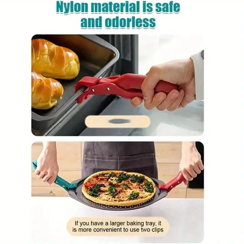 Silicone Multi-Functional Heat-Resistant Clip - Holds Plates/Bowls, Lifts Trays, Non-Slip, Home Kitchen Must-Have