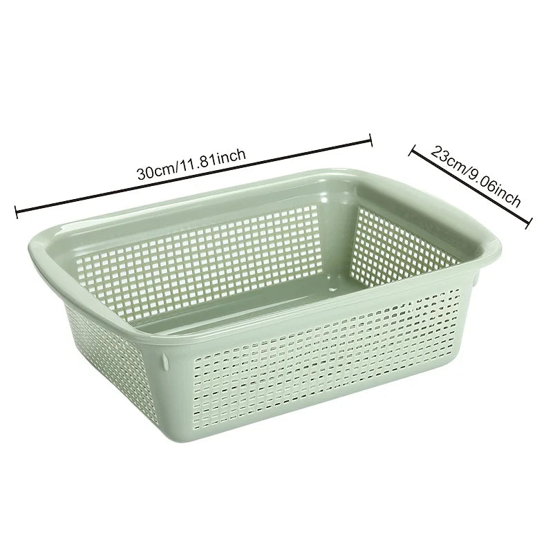One piece, thickened kitchen hollow drainage basket, household hollow drainage basket, multi-purpose storage basket