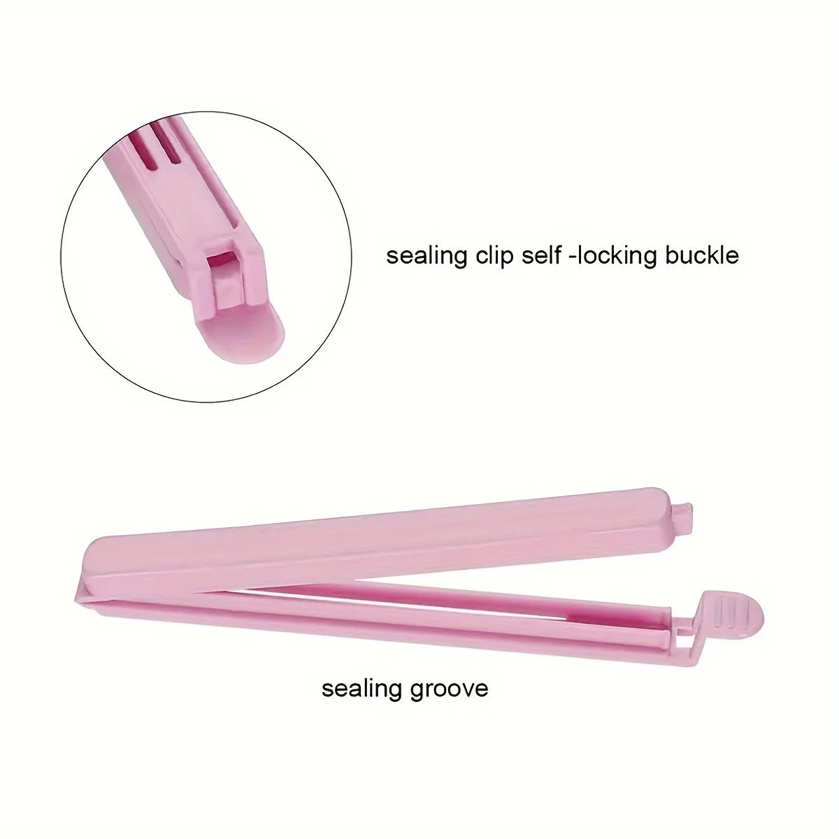 15pcs Food Bag Sealing Clips Set, Plastic Chip Bag Clips for Snack and Kitchen Storage Organization Accessories