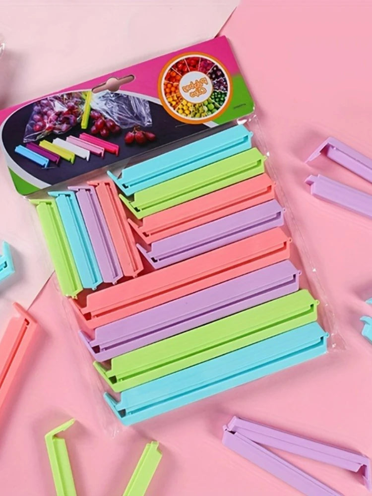 12pcs Reusable Food Bag Clips - Moisture-Proof & Freshness Sealing for Snacks and Kitchen Storage