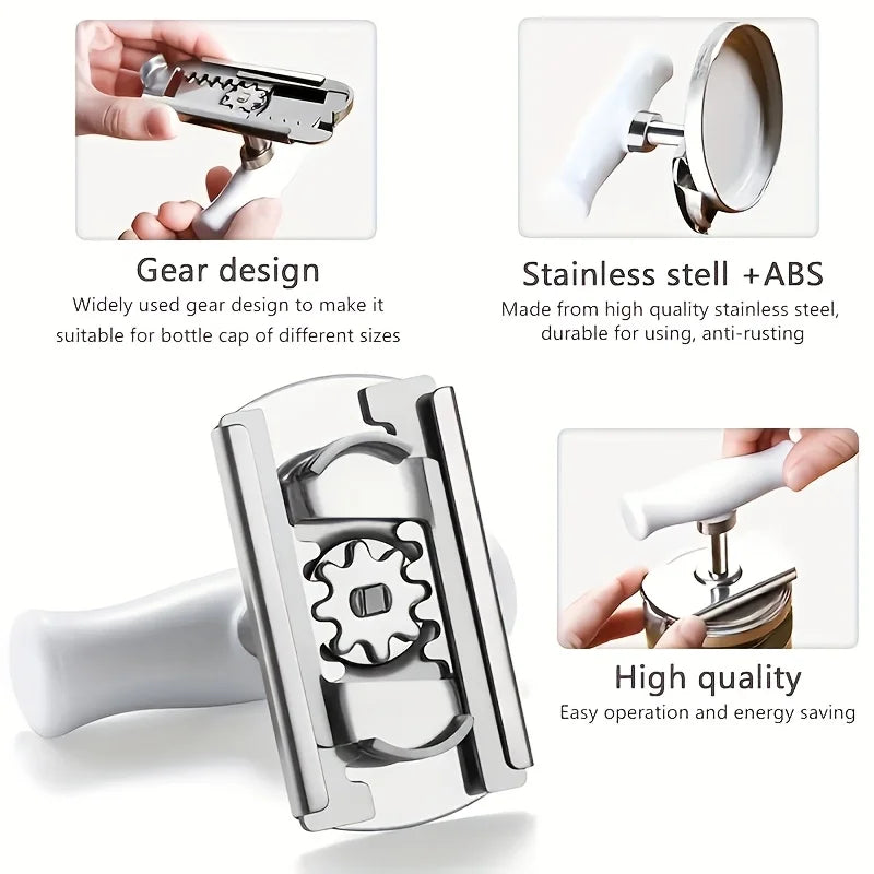 1pc Bottle Opener Stainless Steel Can Opener, Energy Saving Cap Can Opener, Can Opener, Kitchen Can Opener, Hotel Kitchen