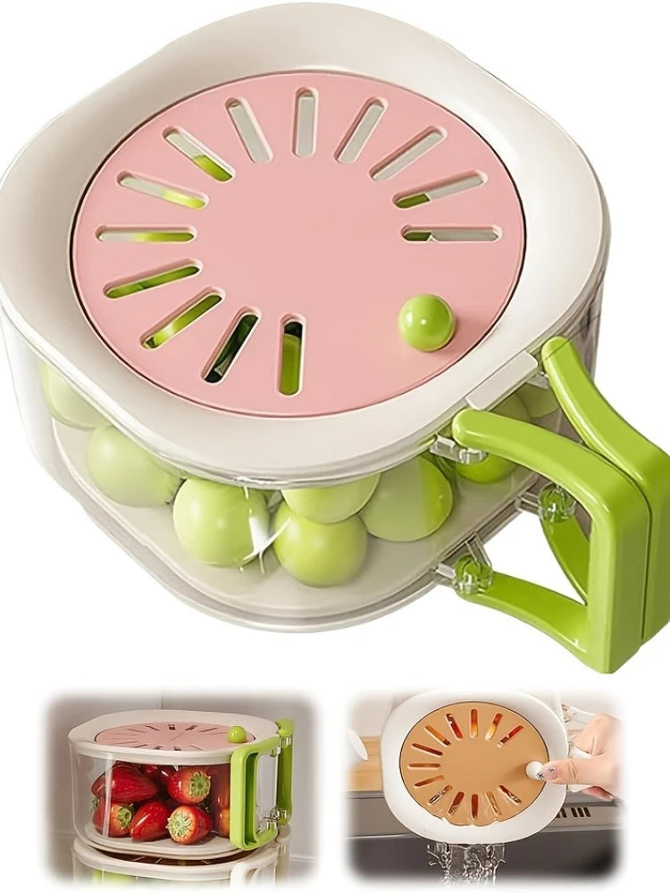 Rotatable leak dipper, kitchen drain bowl, vegetable/fruit wash basket, soup/berry washer, foldable handled filter set, plastic
