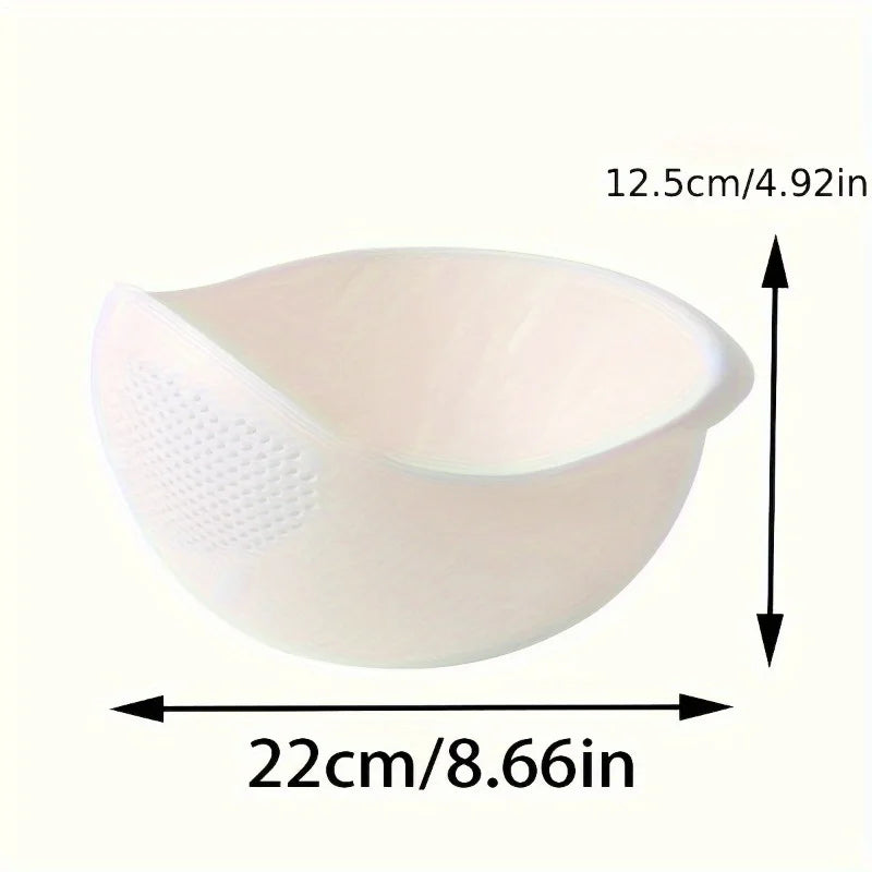 1 Pack Modern Plastic Kitchen Filter Basket Multipurpose Food Draining Basket Vegetable Fruit Rice Grain Washing Basket