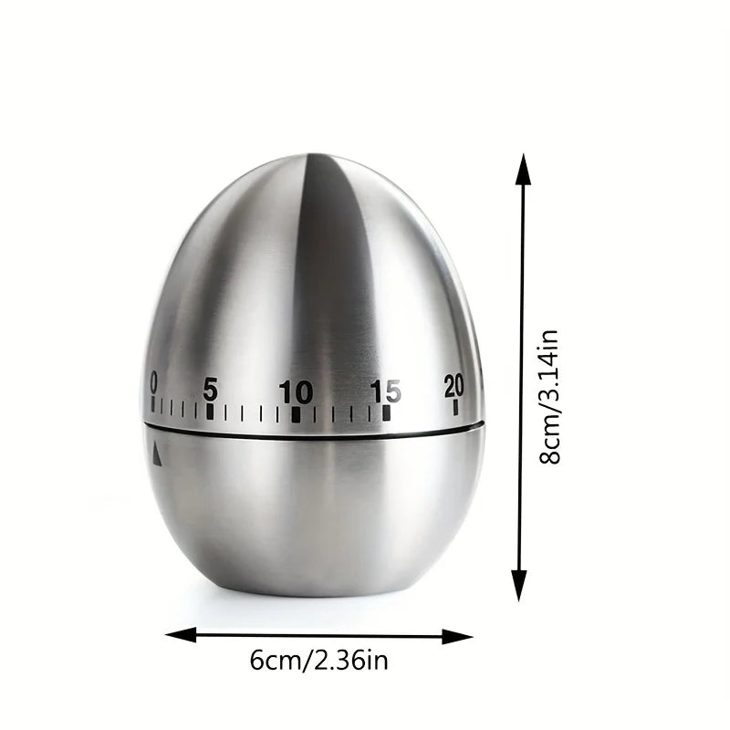 Mechanical Kitchen Timer, No Battery, Retro Countdown with Red Hands, Durable ABS, Compact for Cooking, Boiling, Kitchen