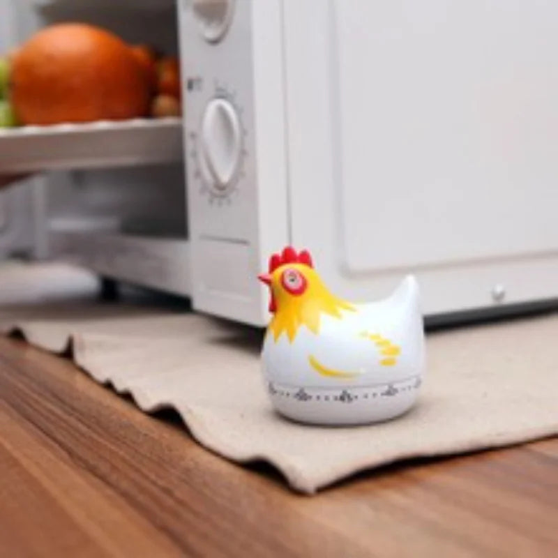1pc Cute Hen-Shaped Kitchen Timer, No Batteries, Mechanical Egg Timer with Loud Alarm, Durable ABS, Perfect Gift for Kids, Chefs