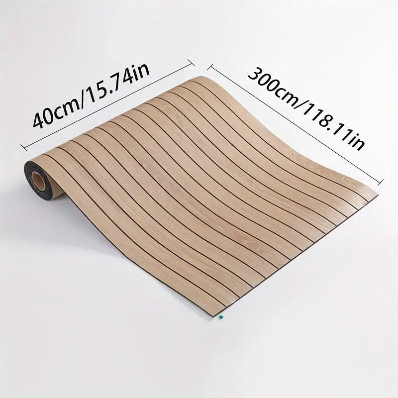 NINETAI Peel and Stick Floor Tile,1 roll of decorative 3D wall panels, measuring 15.75x118.11 inches (12.92 square feet