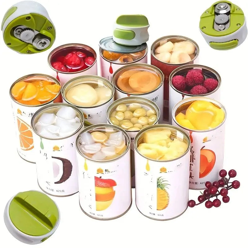 Stainless Steel Can Opener - Ergonomic Handheld Manual Opener, Smooth Cutting for Kitchen, Camping & Emergency Use