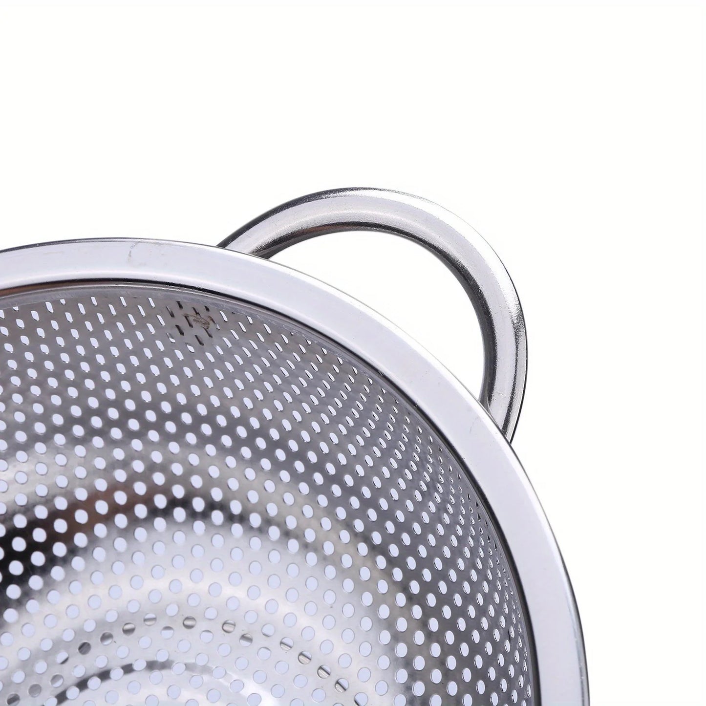 Stainless steel kitchen filter basket, durable & easy-to-clean colander for fruits, veggies, rice, & draining cutlery