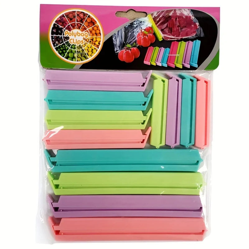 12pcs Reusable Food Bag Clips - Moisture-Proof & Freshness Sealing for Snacks and Kitchen Storage