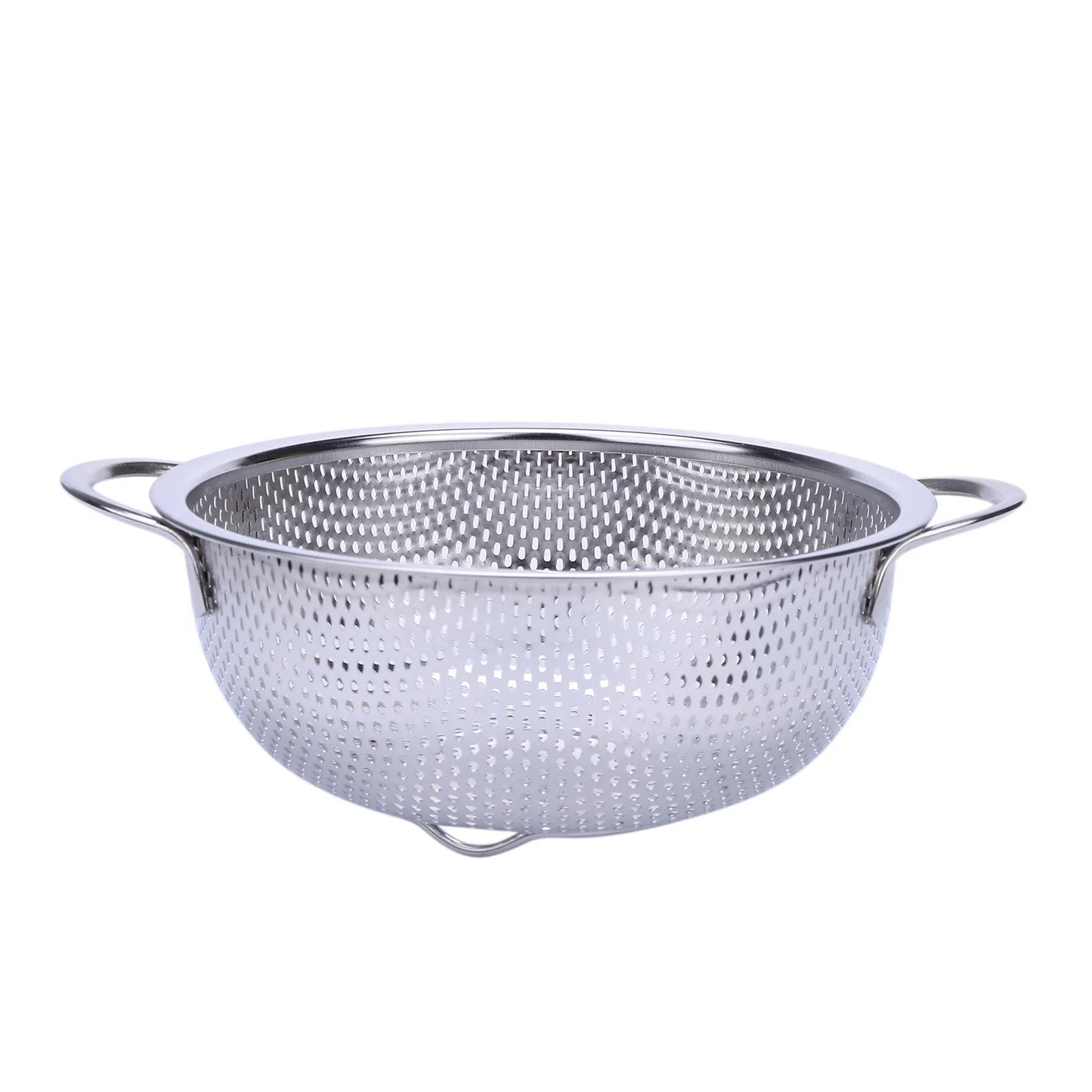 Stainless steel kitchen filter basket, durable & easy-to-clean colander for fruits, veggies, rice, & draining cutlery