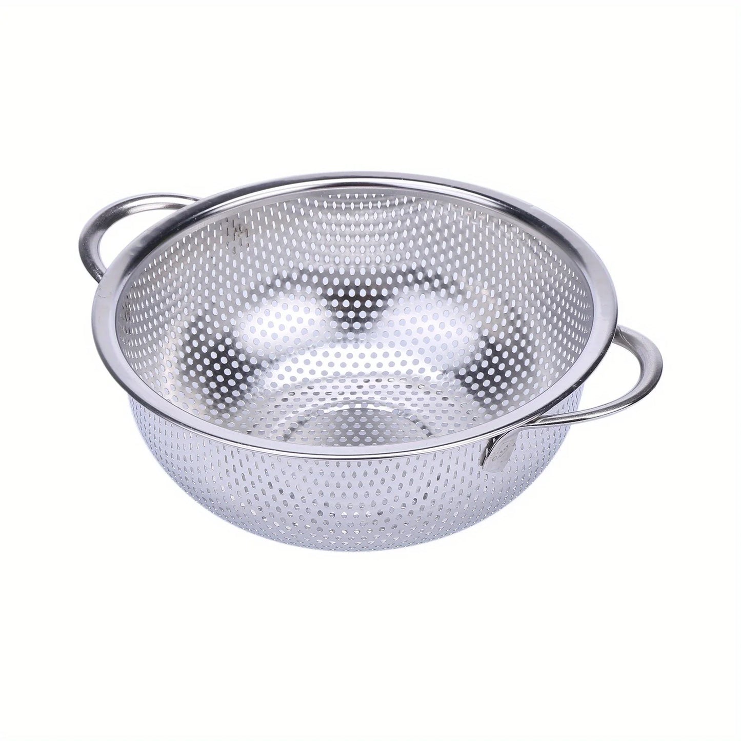 Stainless steel kitchen filter basket, durable & easy-to-clean colander for fruits, veggies, rice, & draining cutlery