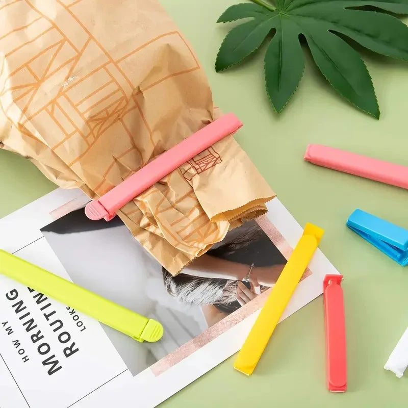 Heavy Duty Plastic Food Clips, Non-Slip Grip, Multi-Color, for Bread, Chips, Pastries, Eco-Friendly Reusable Kitchen Storage