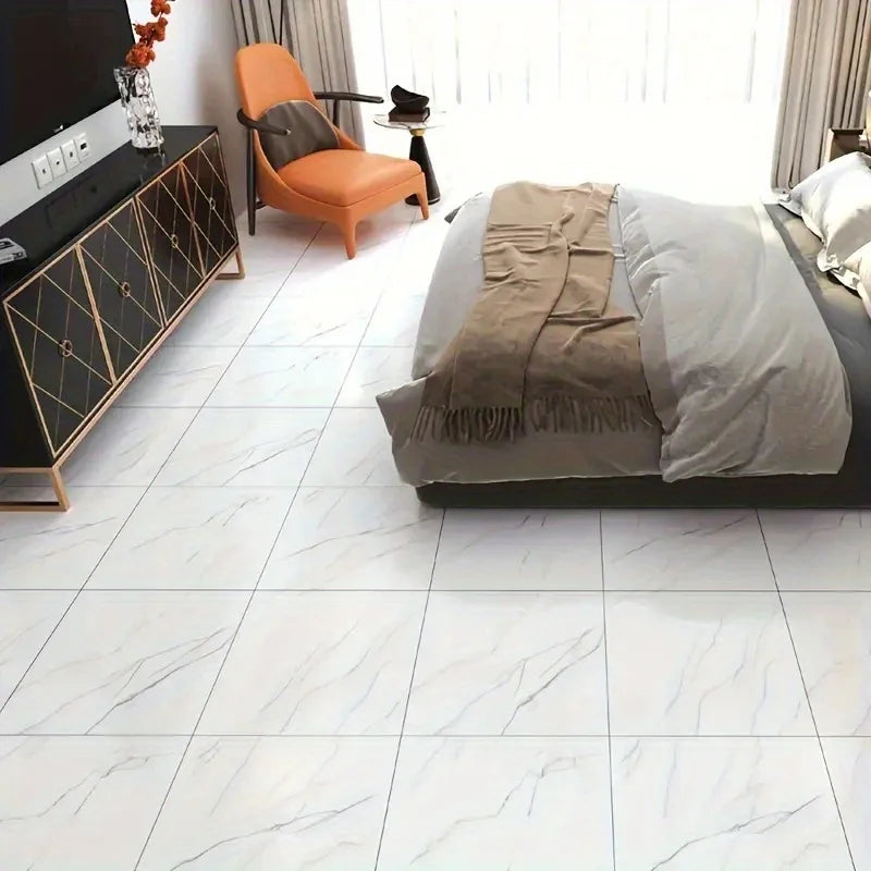30PCS Peel - off Thickened Floor Stickers: Imitation Marble for Furniture Decoration