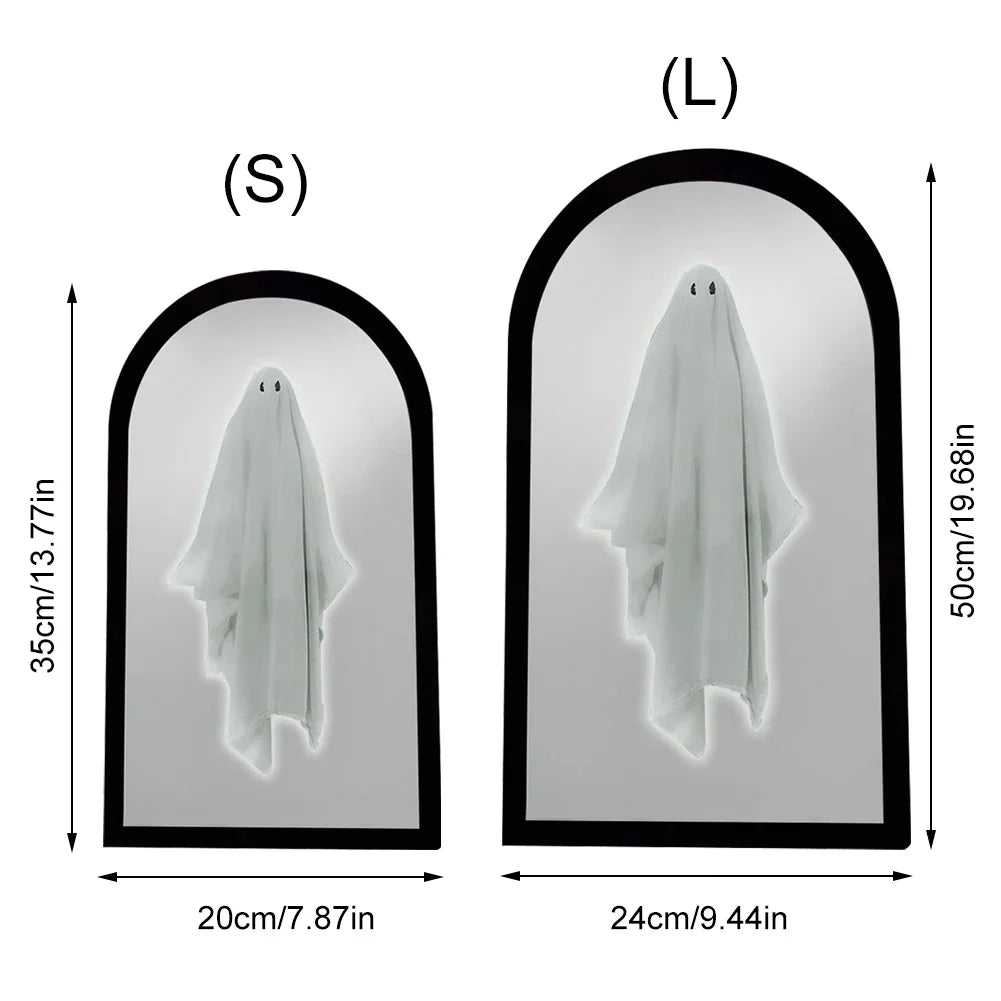 NEW Ghost Mirror Halloween Decorations Night Light Spooky Apparition Halloween Hologram Ghost Mirror Prank Halloween Party Decor