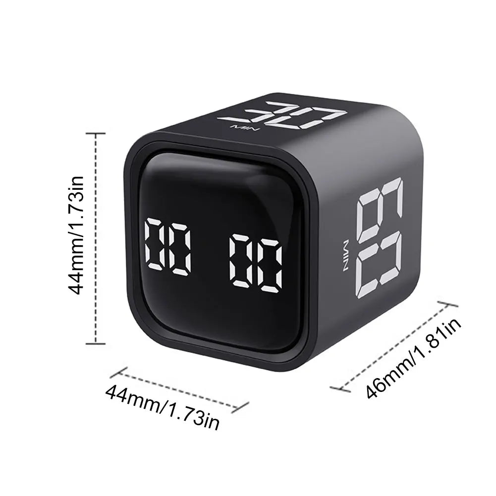 Productivity Cube Timer 5/10/30/60 Minutes and Countdown Mini Digital Timer Countdown Timer for Tasks Work Study Kitchen