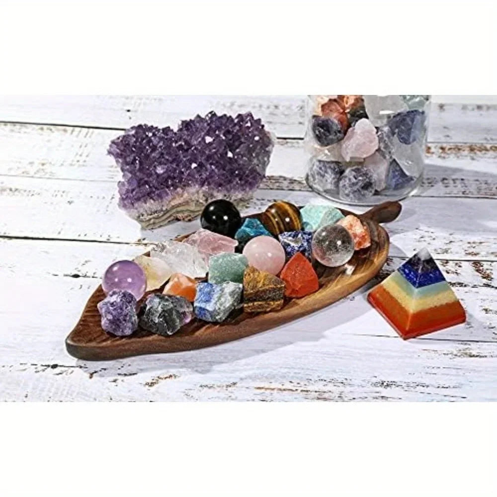 1–2lb Bulk Natural Crystal Stones – Mixed Gemstones for Crafts, Decor & Healing