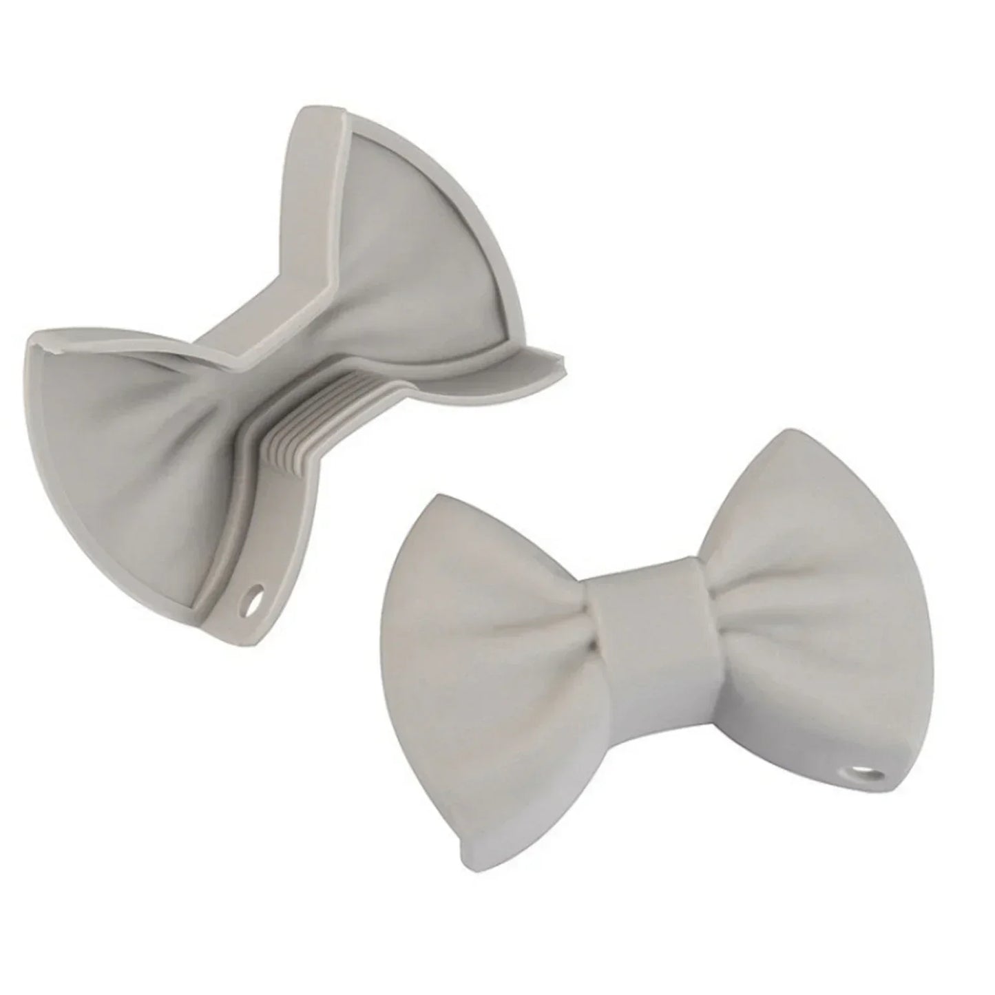 Silicone 2pcs Oven Mitts Creative Bow Shape Oven Gloves Heat Resistant Pot Holders For Cooking Mini Oven Gloves Kitchen Tool Hot