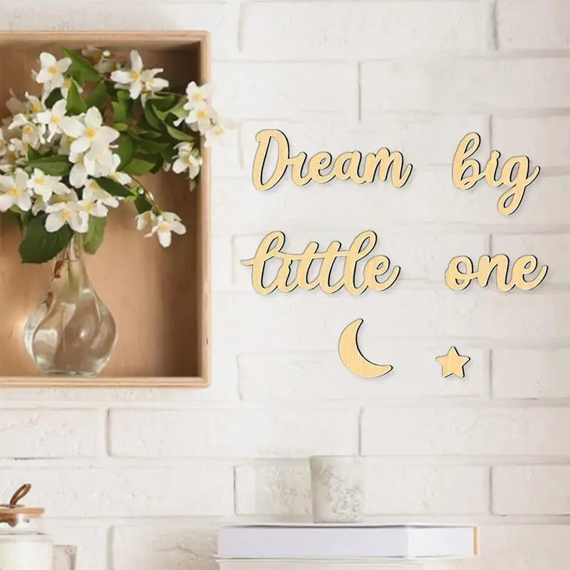 Wall Wooden Letter Modern Big Dream Wall Sign For Children's Room Baby Room Decoration Adorable Gallery Art For Birthday
