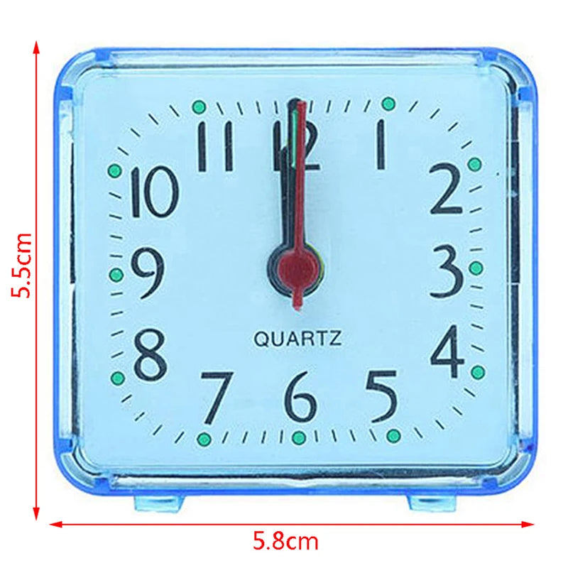Bedside Student Alarm Clock Analog Alarm Square Crystal Candy Color Desktop Decor Clock Bedroom Electronic Alarm Clock