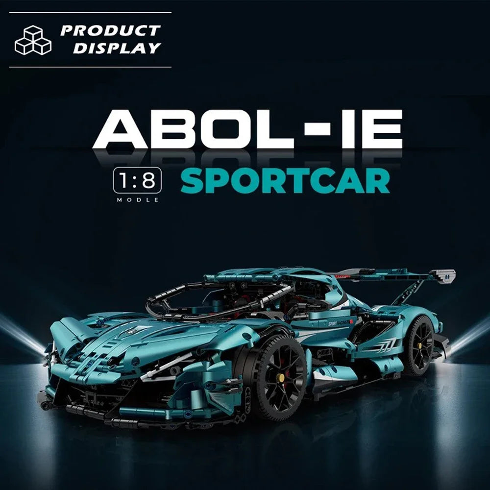 3468PCS Technical 1:8 ABOL-IE Supercar Building Blocks Model Bricks Assembly Sets Desktop Decoration Gifts For Room Decoration