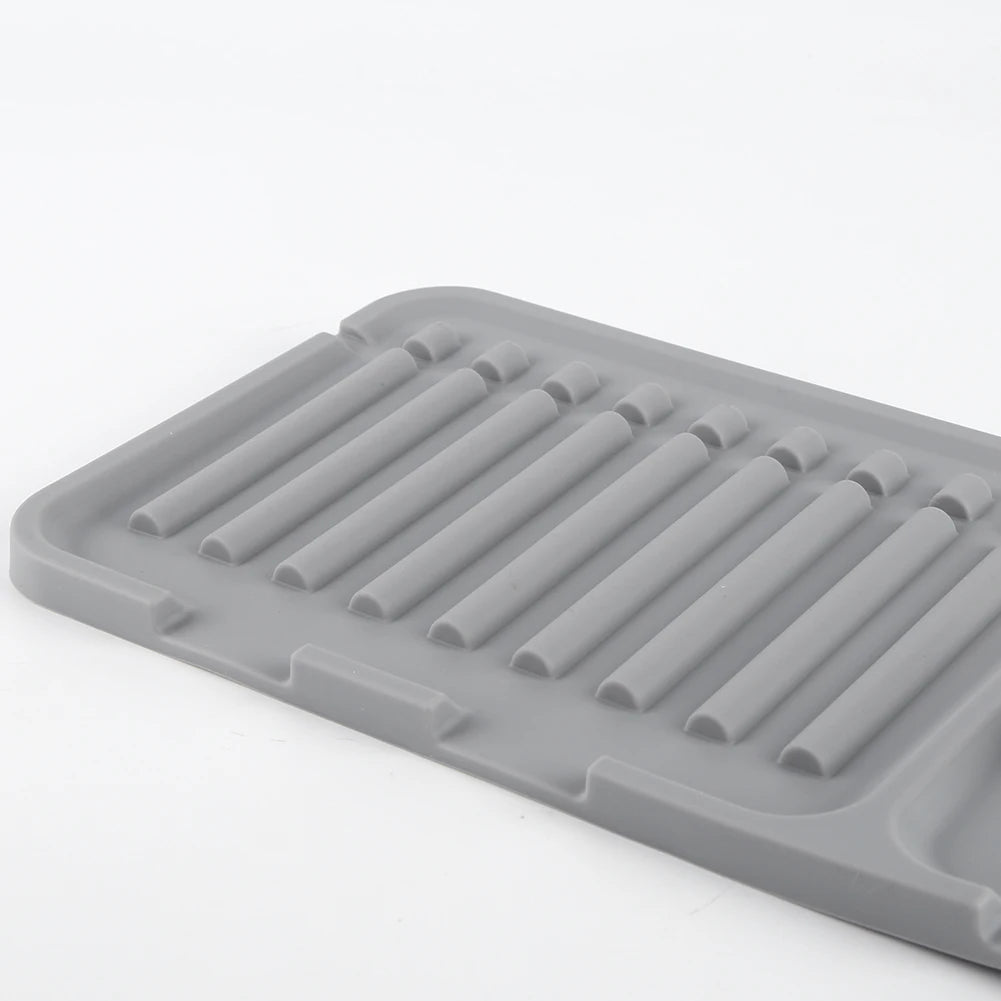 Silicone Drip Catcher Tray Quick Dry Water Catcher Mat Multi-Purpose Faucet Drainage Pad Drying Mat for Kitchen Bathroom