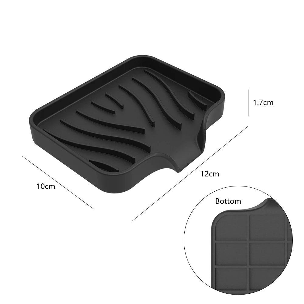 Silicone Drain Pad Countertop Protector Water Splash Catcher Mats Double-sided Faucet Splash Guard Tray Bathroom Kitchen Gadgets