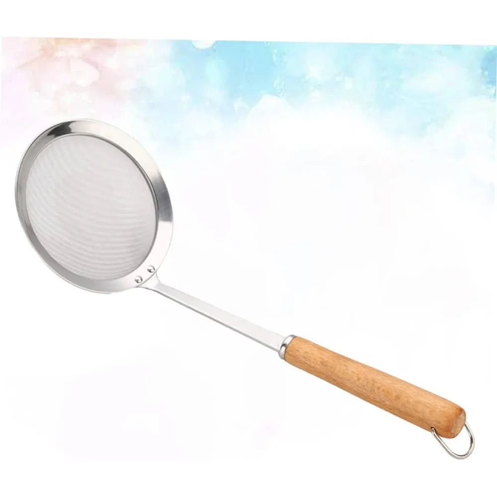 Stainless Steel Mesh Sieves Cooking Strainer Handle Fine Strainer for Tea Flour Juice Kitchen
