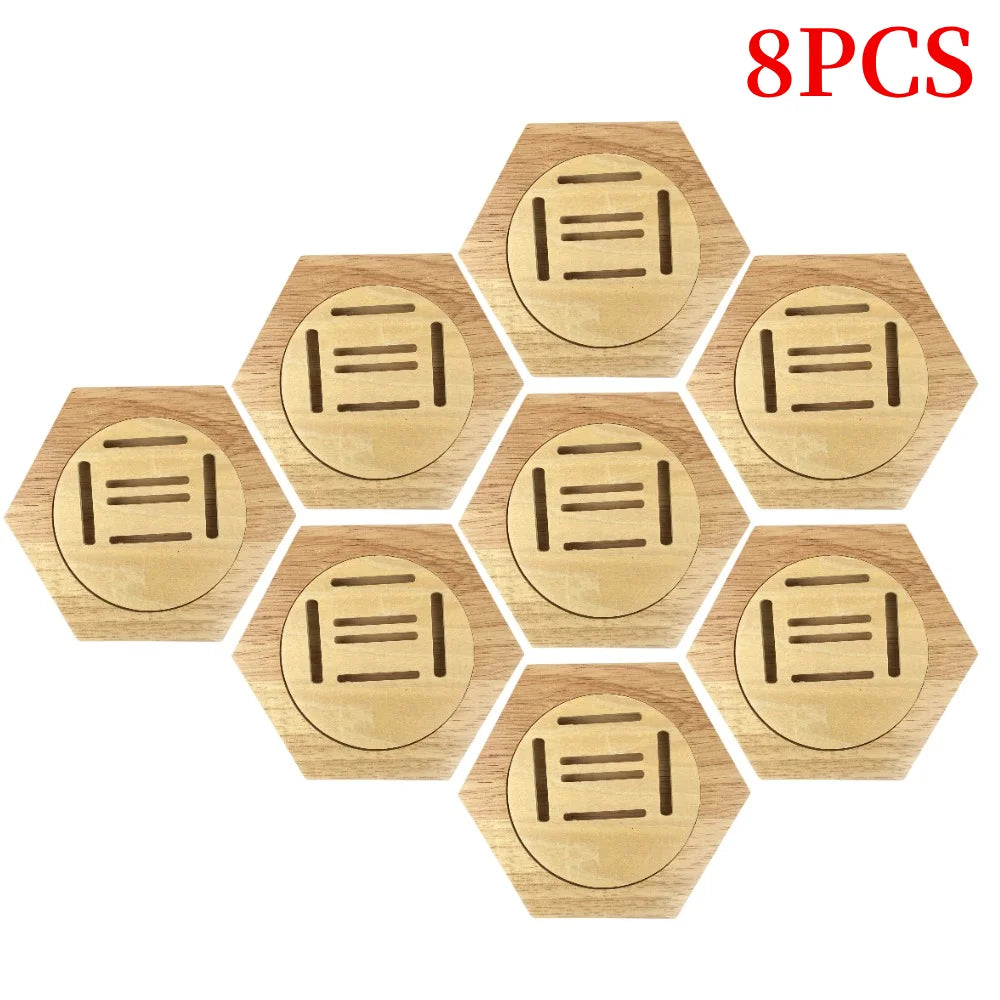1-10PCS Honeycomb Combination Medal Display Stand Building Block Toys Hexagonal Wood Medal Rack Creative Splicing Wall Decor
