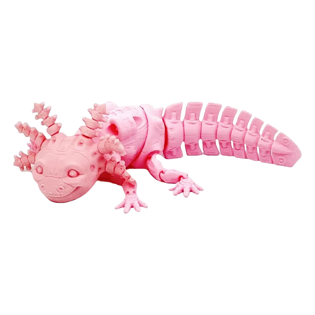 Articulated Mechanical Axolotl Figurine Collectible Axolotl Fidget Toy Executive Desk Toy for Stress Relief Home Decor