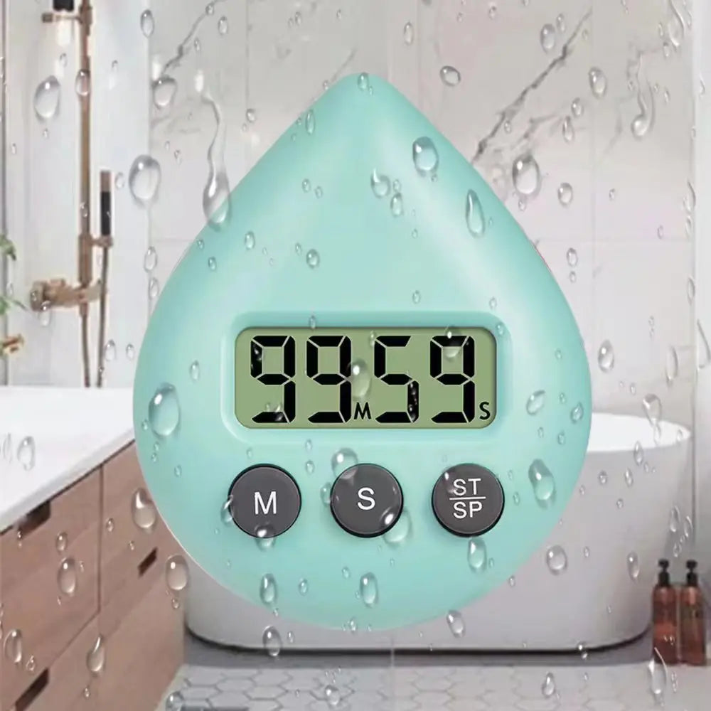 Digital Timer Waterproof Shower Timer Magnetic Backing Kitchen Timer Bathroom Timer Shower Clock for Kitchen Bathroom