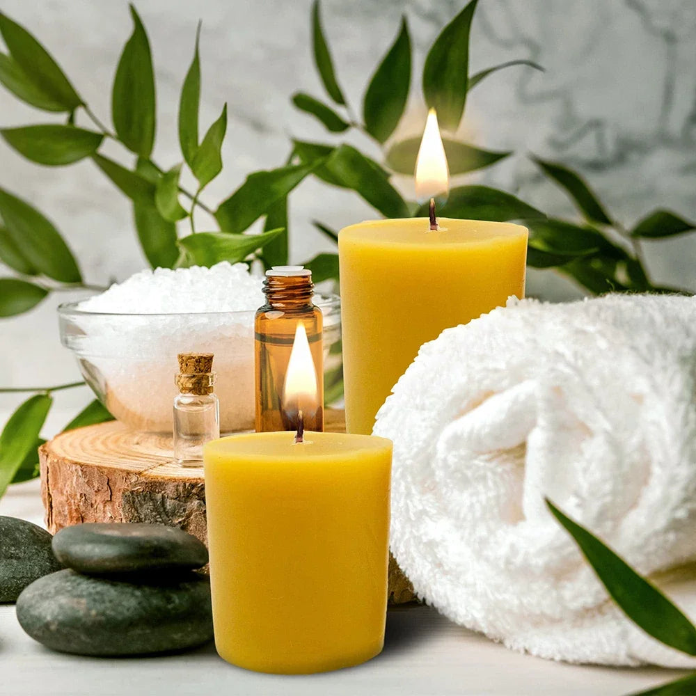 6/12Pack Beeswax Honey Candles for Ritual Tealight Candles Church Prayer Religous Prayer Candles Wholesale Decor Party Birthday