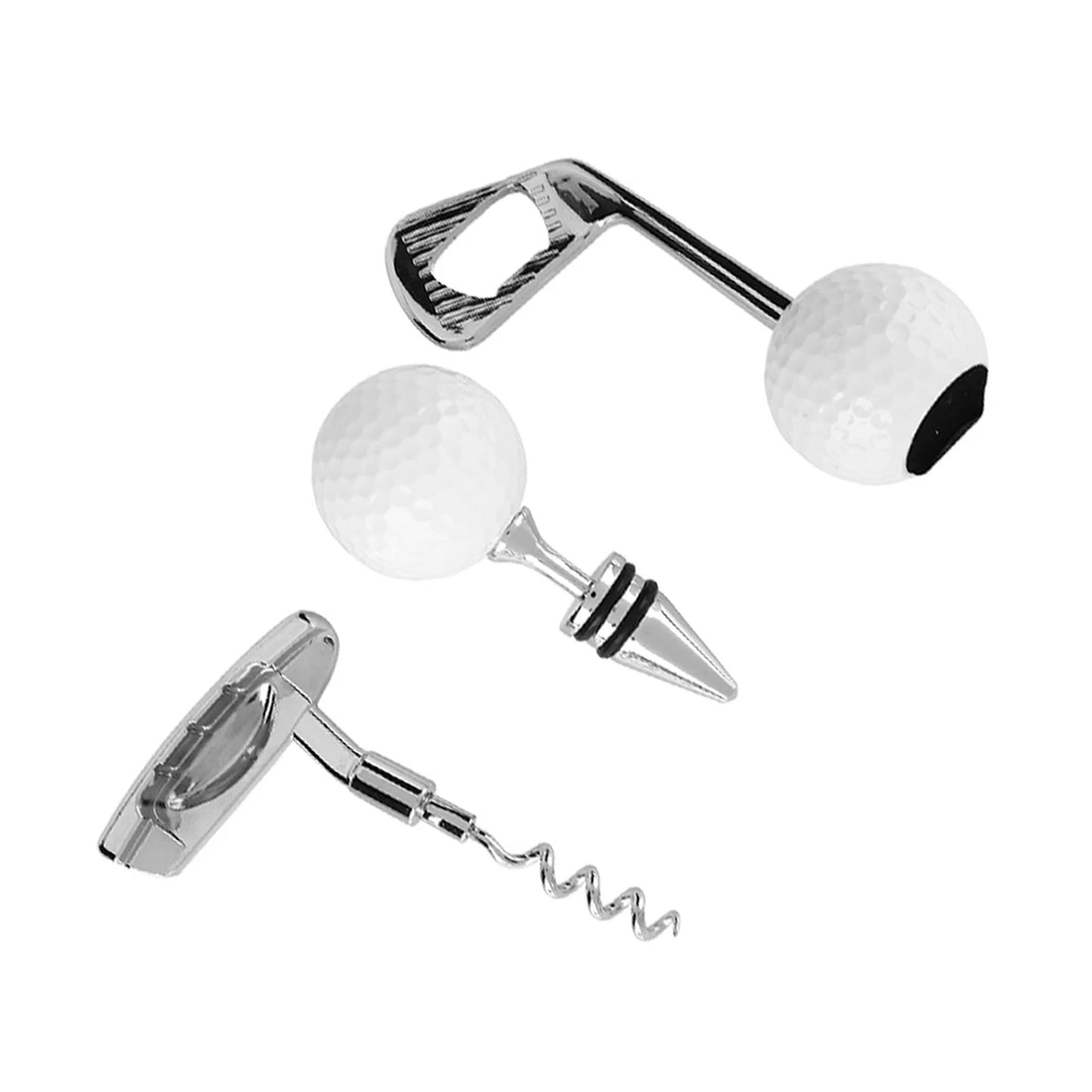 Golf Shaped Corkscrew Red Wine Beer Bottle Opener Cork Opener Club Bar Kitchen Tool Set