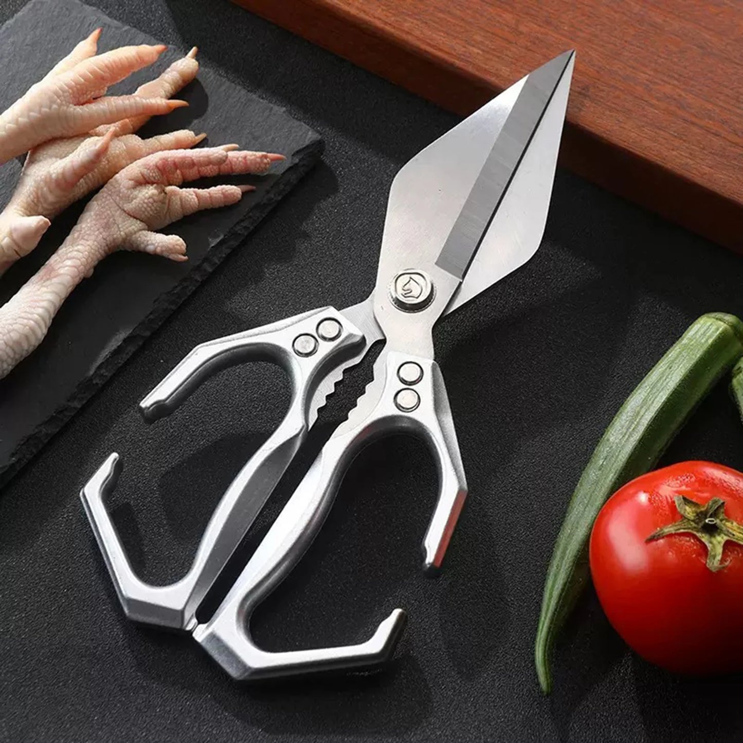 Kitchen Scissors Stainless Steel Heavy Duty Scissors Cooking Shears for Chicken/Poultry/Fish/Meat/Vegetables/Herbs/BBQ