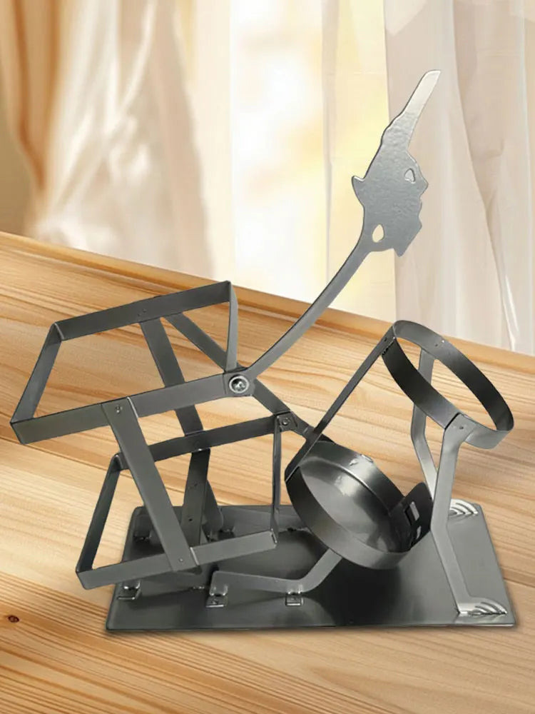 Retro Metal Red Wine Rack Skull Skeleton Design Wine Holder Skull Metal Wine Rack for Home Kitchen Bar Table Decoration