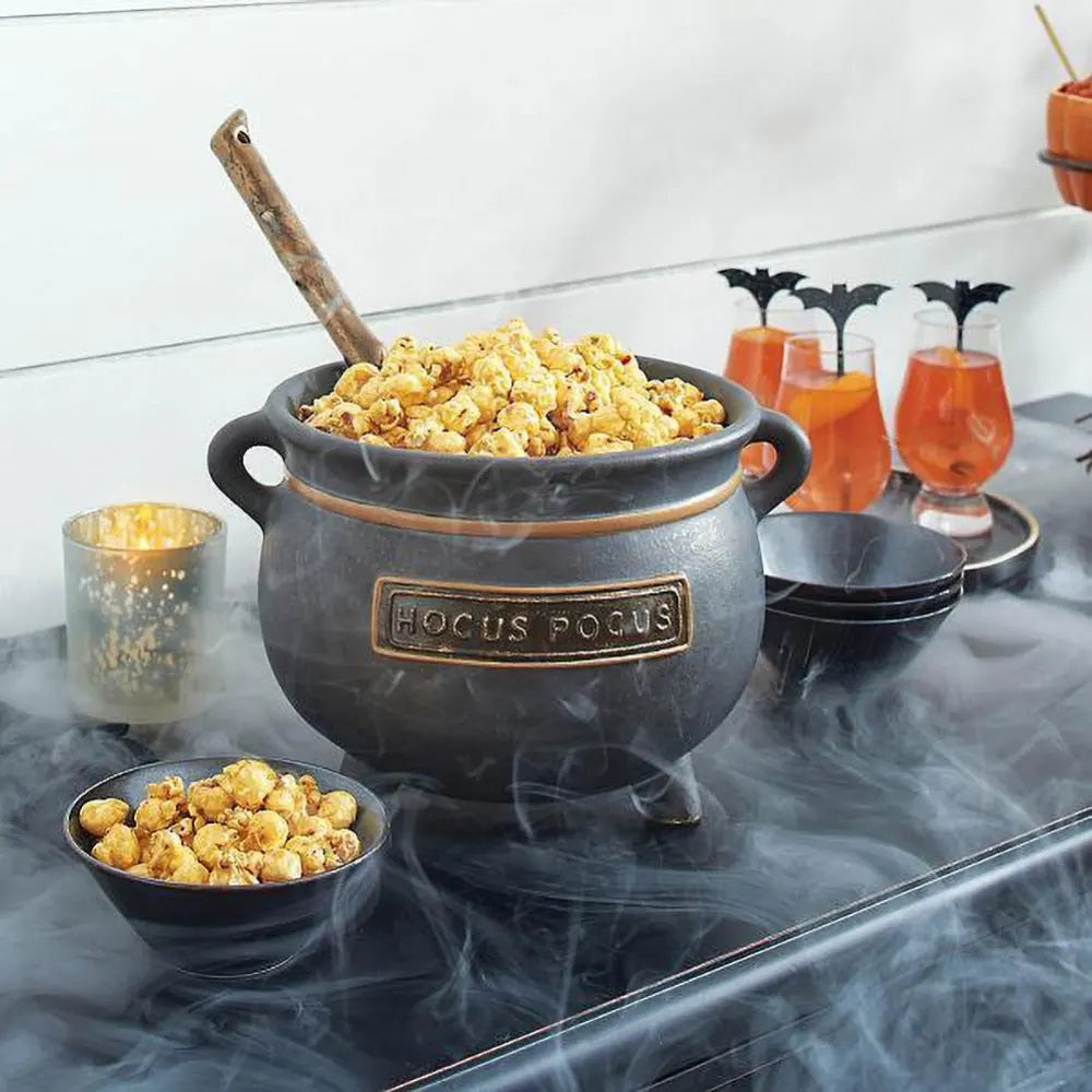 Resin Witches Cauldron Serving Bowls Candy Bucket for Halloween Party Indoor Outdoor Home Kitchen Halloween Party Decorations