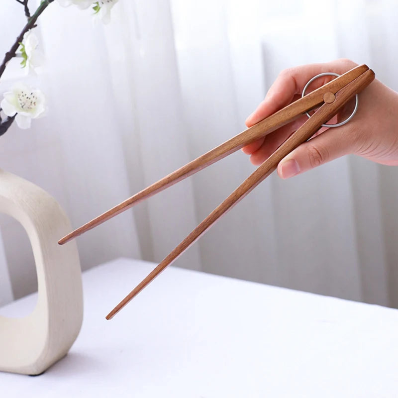 Food Clip Kitchen Tongs Things for Kitchens Cooking Clamp Tweezers Utensils Household Toasters Wooden
