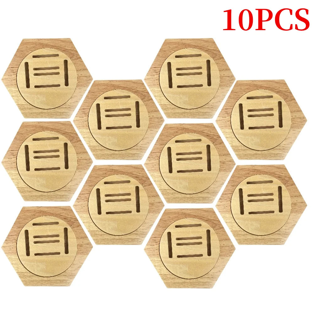 1-10PCS Honeycomb Combination Medal Display Stand Building Block Toys Hexagonal Wood Medal Rack Creative Splicing Wall Decor