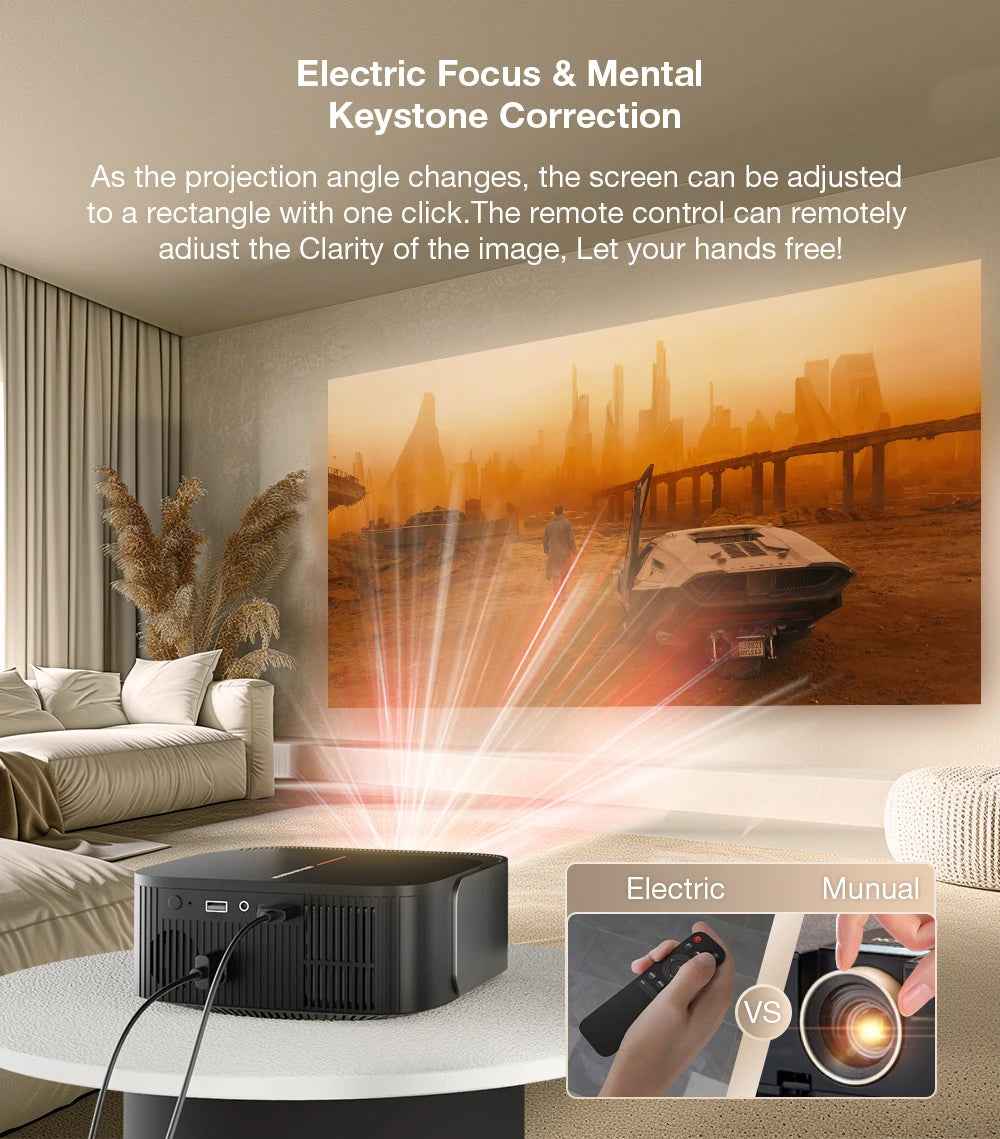 Blitzwolf V10 3" LCD Projector 120-Inch Screen 2.4G/5G Wireless Cast Screen