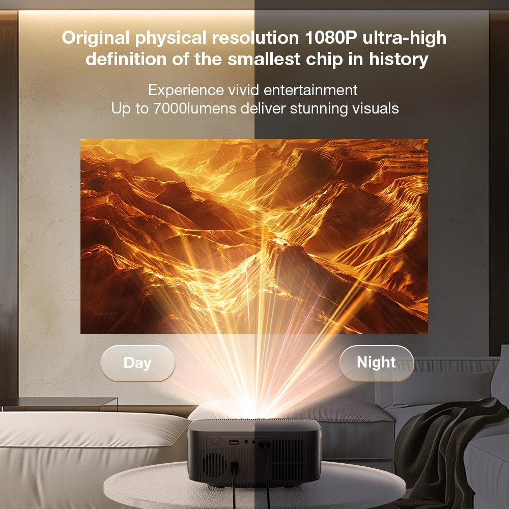 Blitzwolf V10 3" LCD Projector 120-Inch Screen 2.4G/5G Wireless Cast Screen