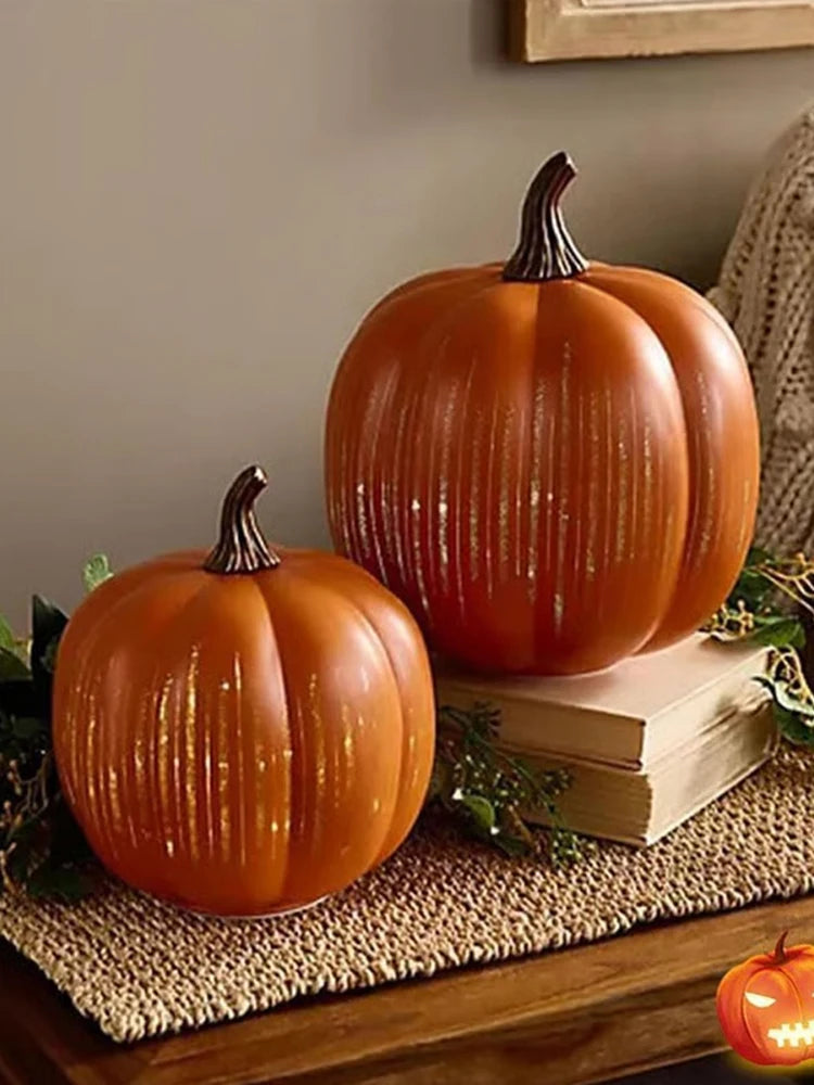 Twinkle Light Pumpkins with Timer Starry Night Pumpkins Glass Halloween Pumpkin Lamp Light for Home Bedroom Bathroom Hallway