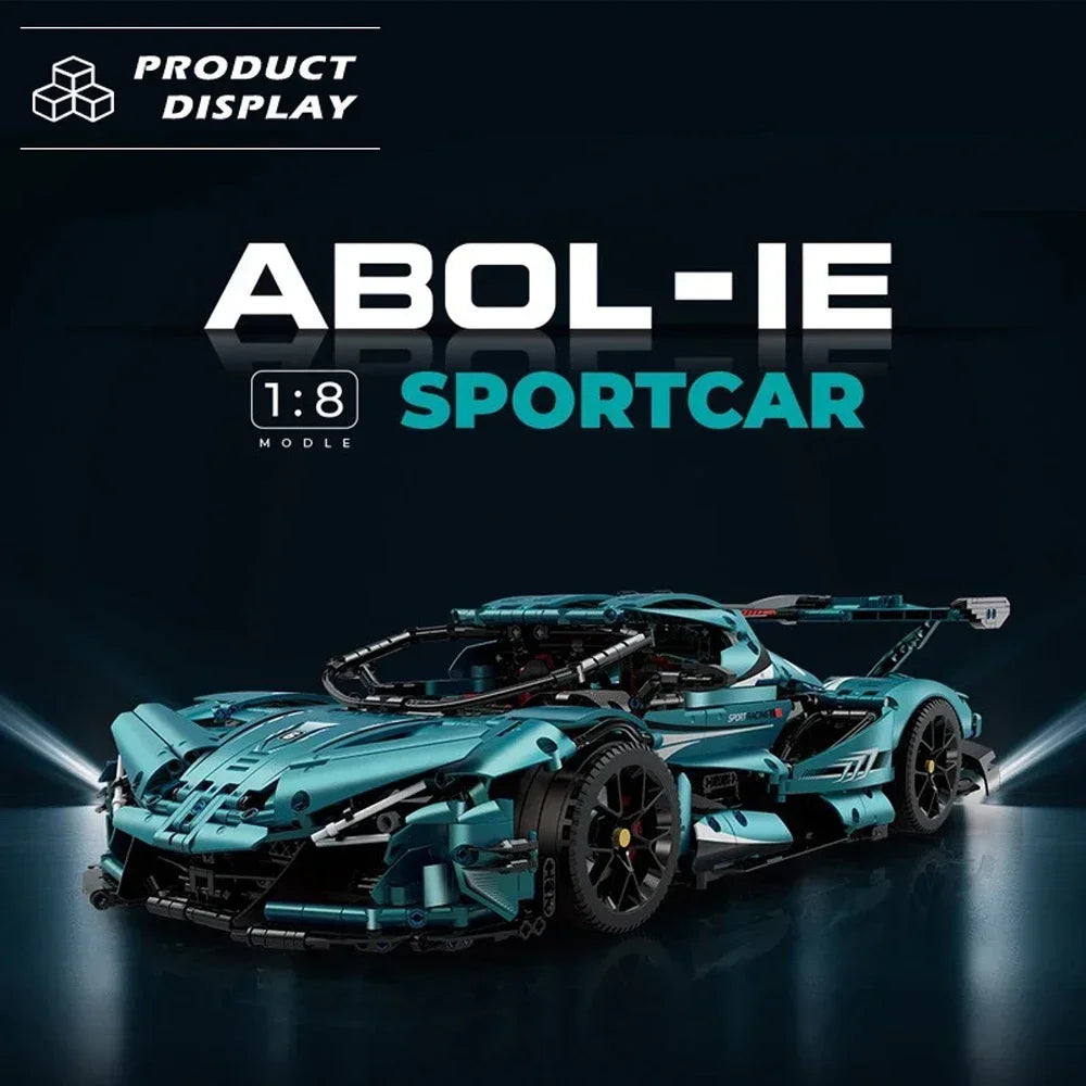 3468PCS Technical 1:8 ABOL-IE Supercar Building Blocks Model Bricks Assembly Sets Desktop Decoration Gifts For Room Decoration