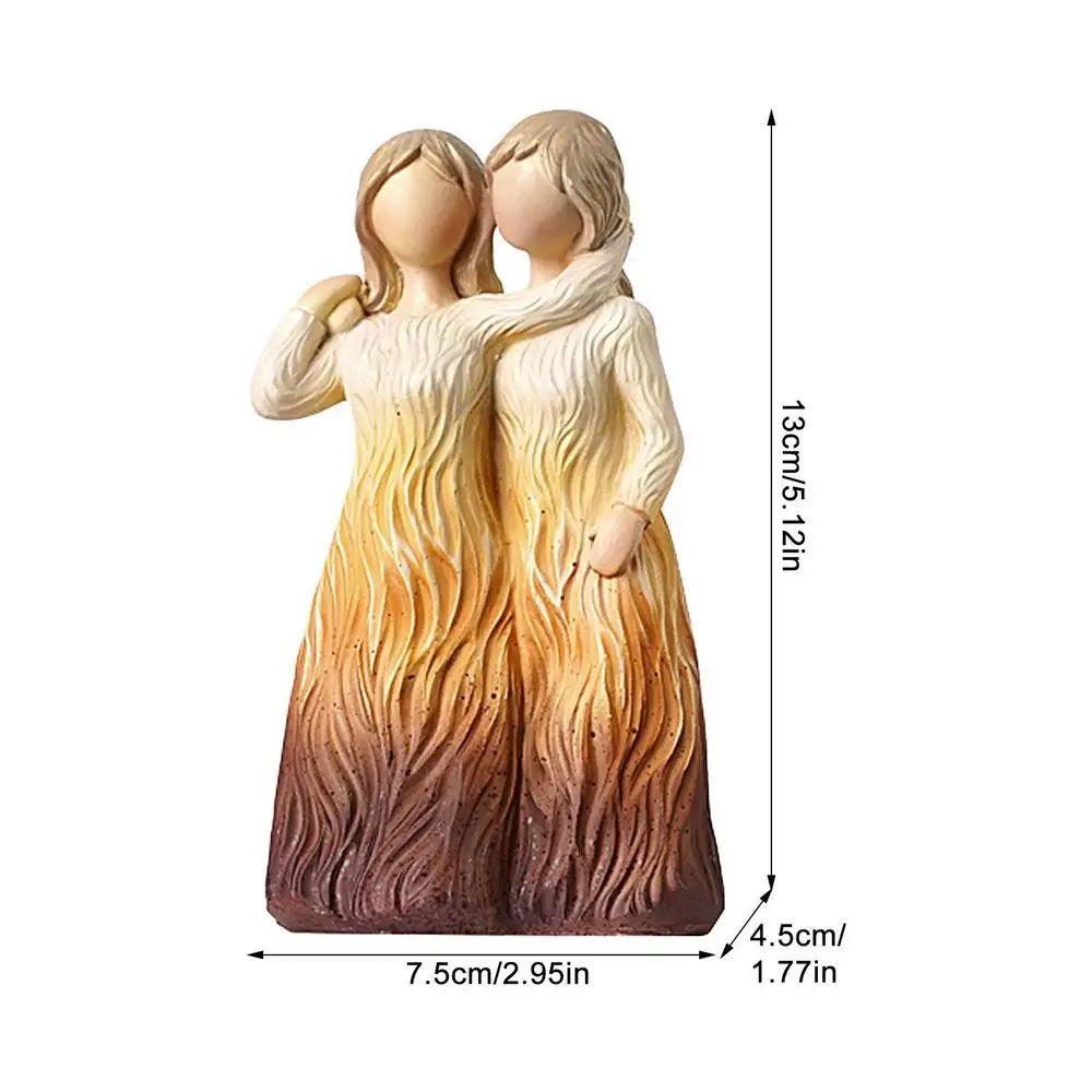 Nordic Angel Love Family Resin Figure Figurine Ornaments Family Happy Time Home Decor Crafts Statue Mother's Day Birthday Gifts