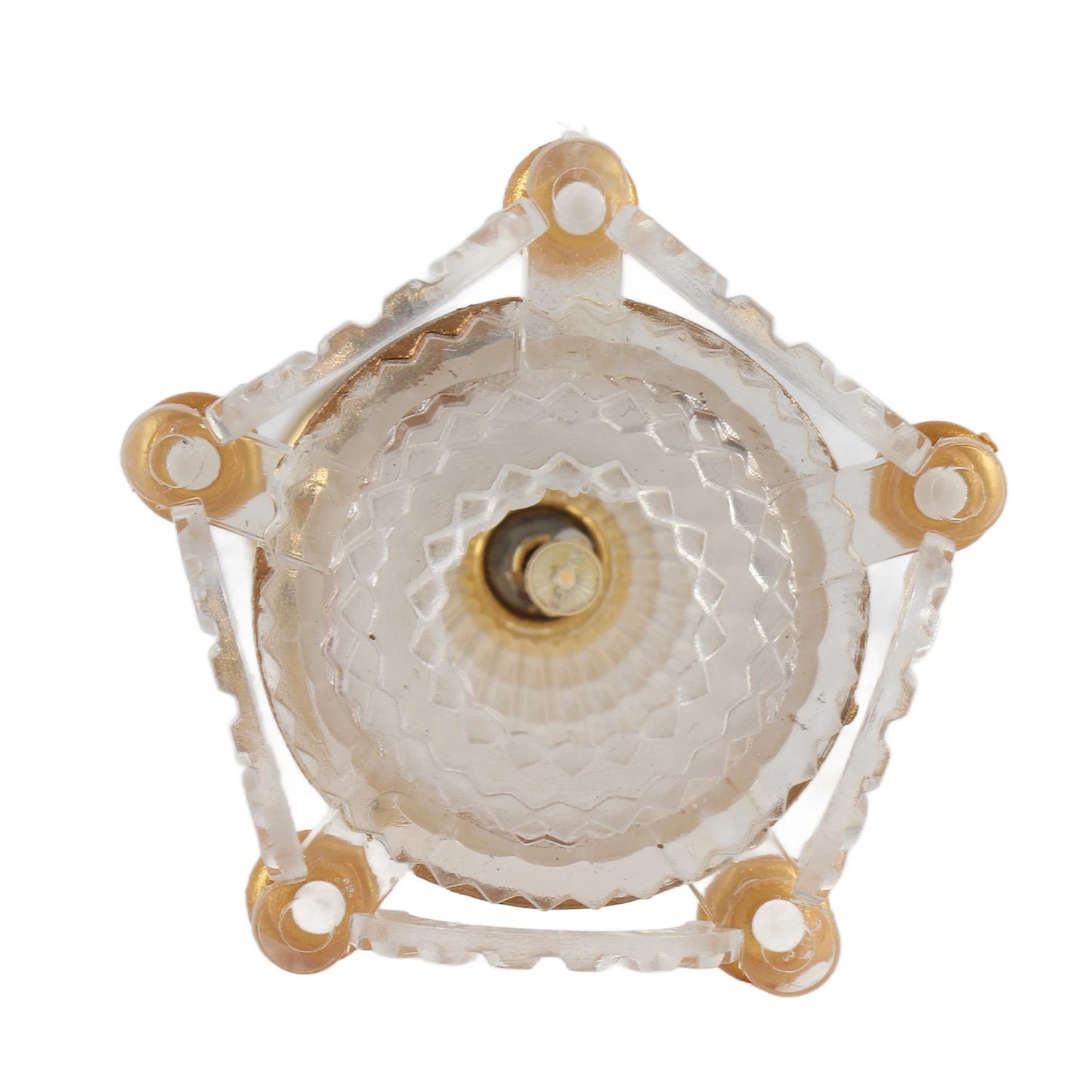 【New】Miniature Chandelier 1/12 Scaled Vivid Decorative Ceiling Lamp with 5 LED Candle for Dollhouse LED Miniature Chandelier