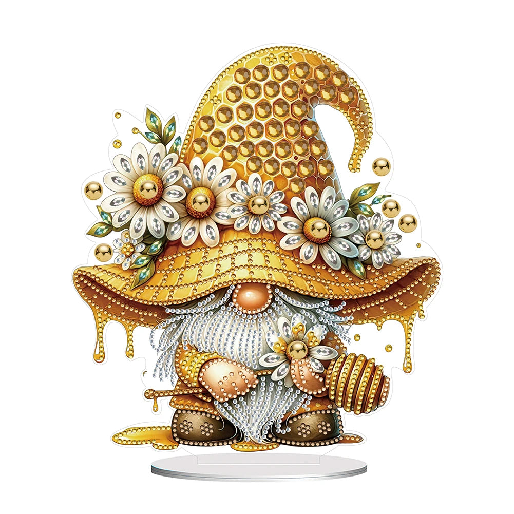 Special Shape Table Top Diamond Painting Ornament Kits Cute Gnome Diamond Painting Desktop Decorations Bedroom Table Decoration