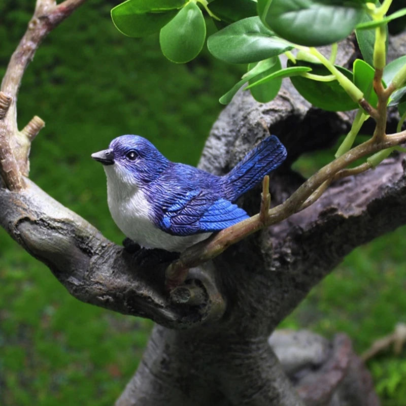 Birdie Figurines Gardening Ornaments 4Pcs/Set Bird's Nest Bird Eggs Landscape Mini Bonsai Simulation Model Dollhouse Decor