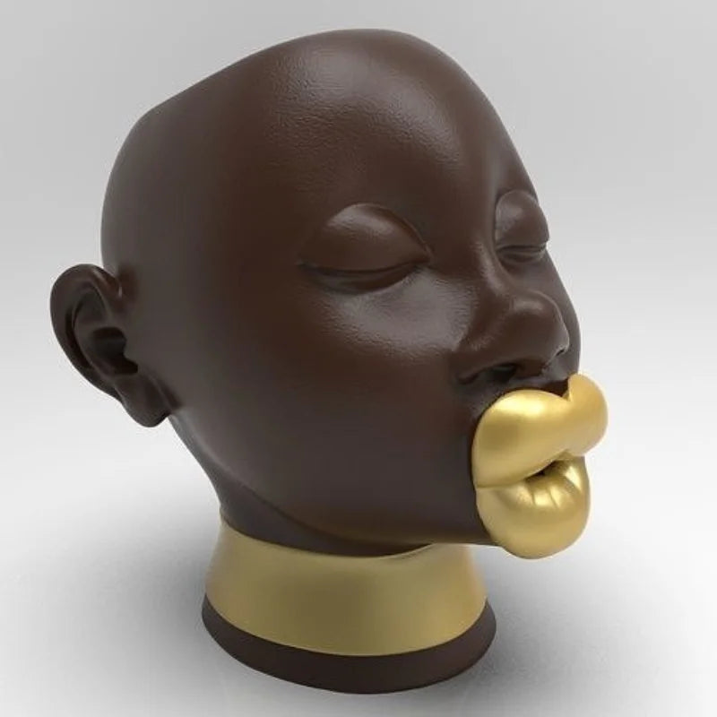 Decoration Big Lips Black Creative Home Decoration Art Sculpture Resin Decoration Gift Home Decoration Gift